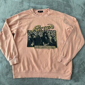 Vinyl Icons Sweatshirt Poison Rock Band MEDIUM